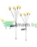 2бр LED соларни лампи с 6 крушки светулки